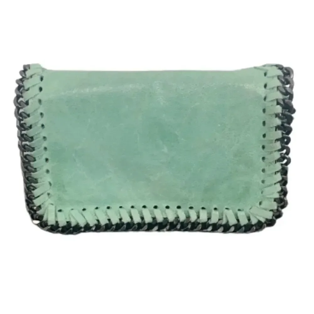 Borse In Pelle Stella Green Clutch & Crossbody Bag in Leather